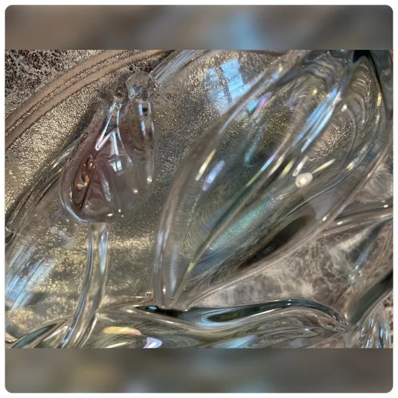 Mikasa-Tivoli Crystal Heart Shaped Tulip Serving Bowl/Platter-9 1/2" - Picture 5 of 7